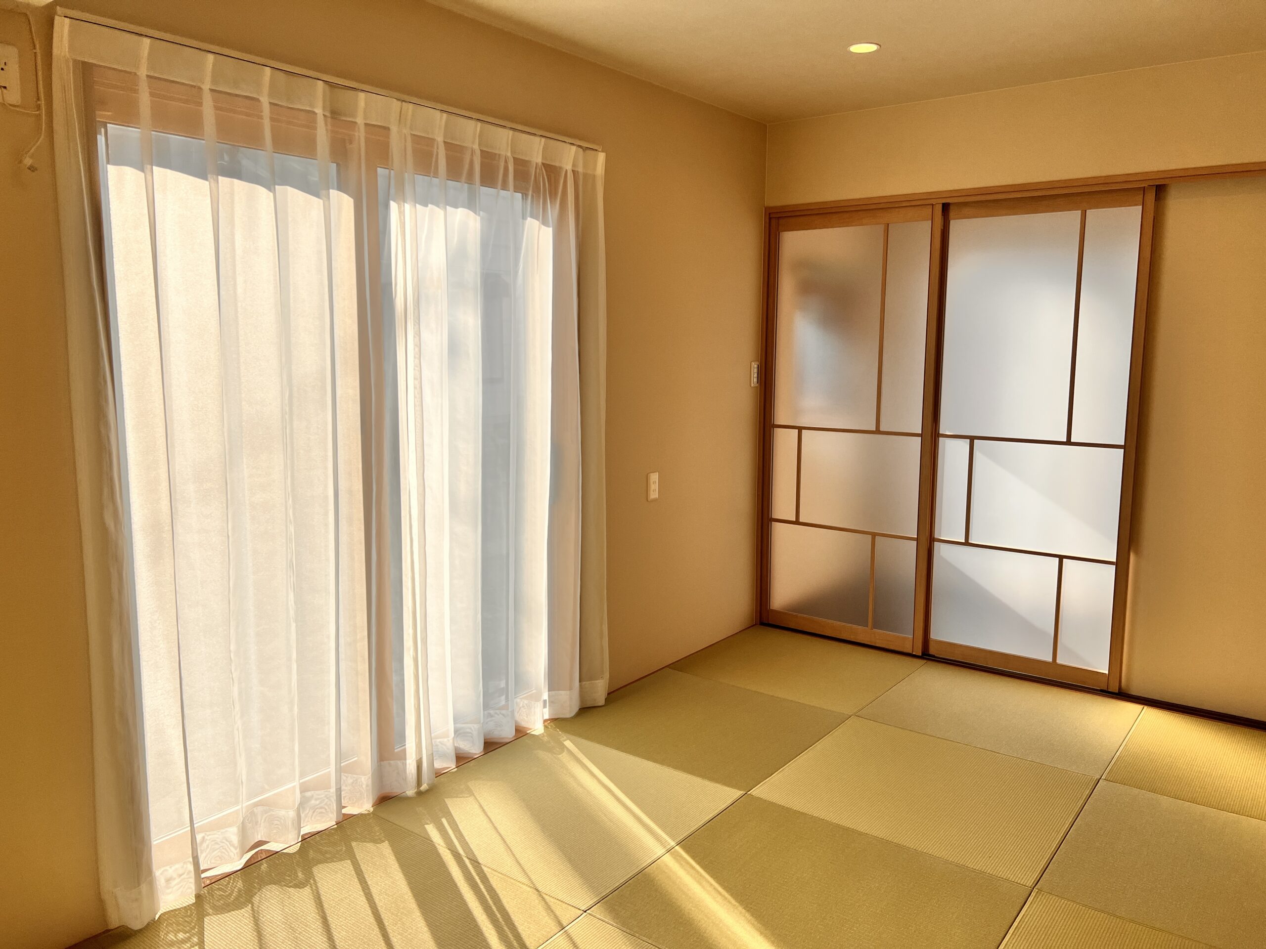 無垢材であたたかみのあるガレージ付き平屋