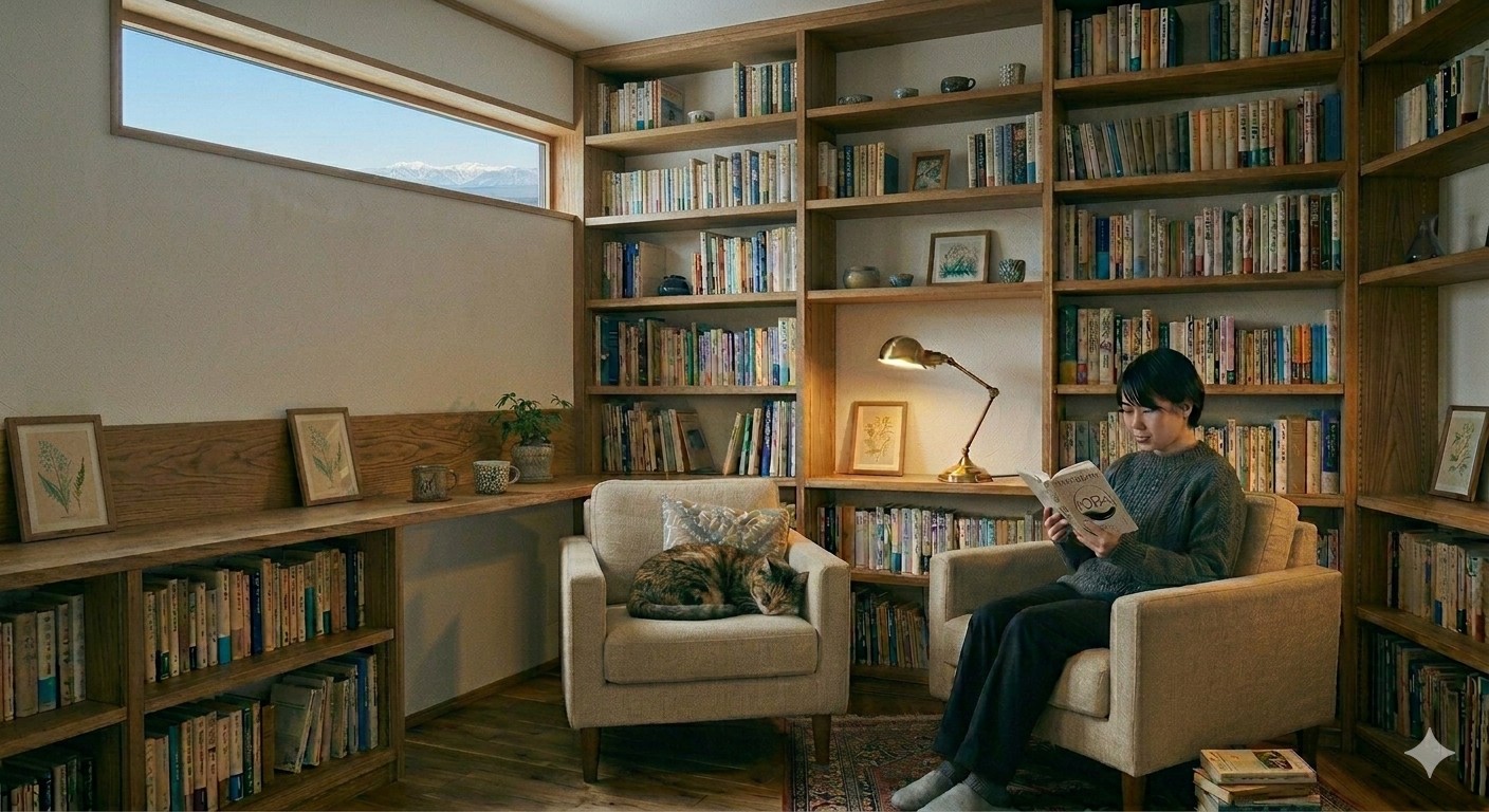 那須おろしの冷気をシャットアウトする、北側の窓配置