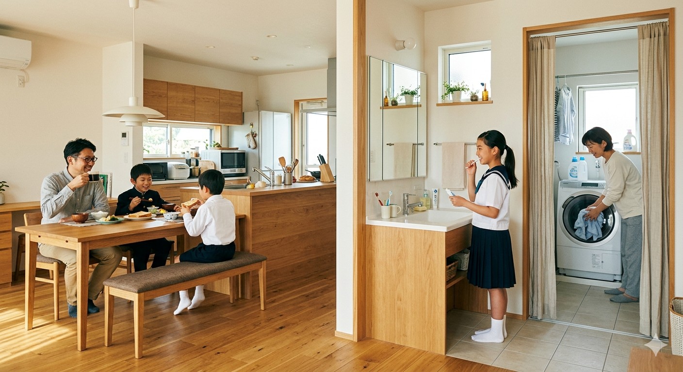 水回りをまとめる間取りのメリット