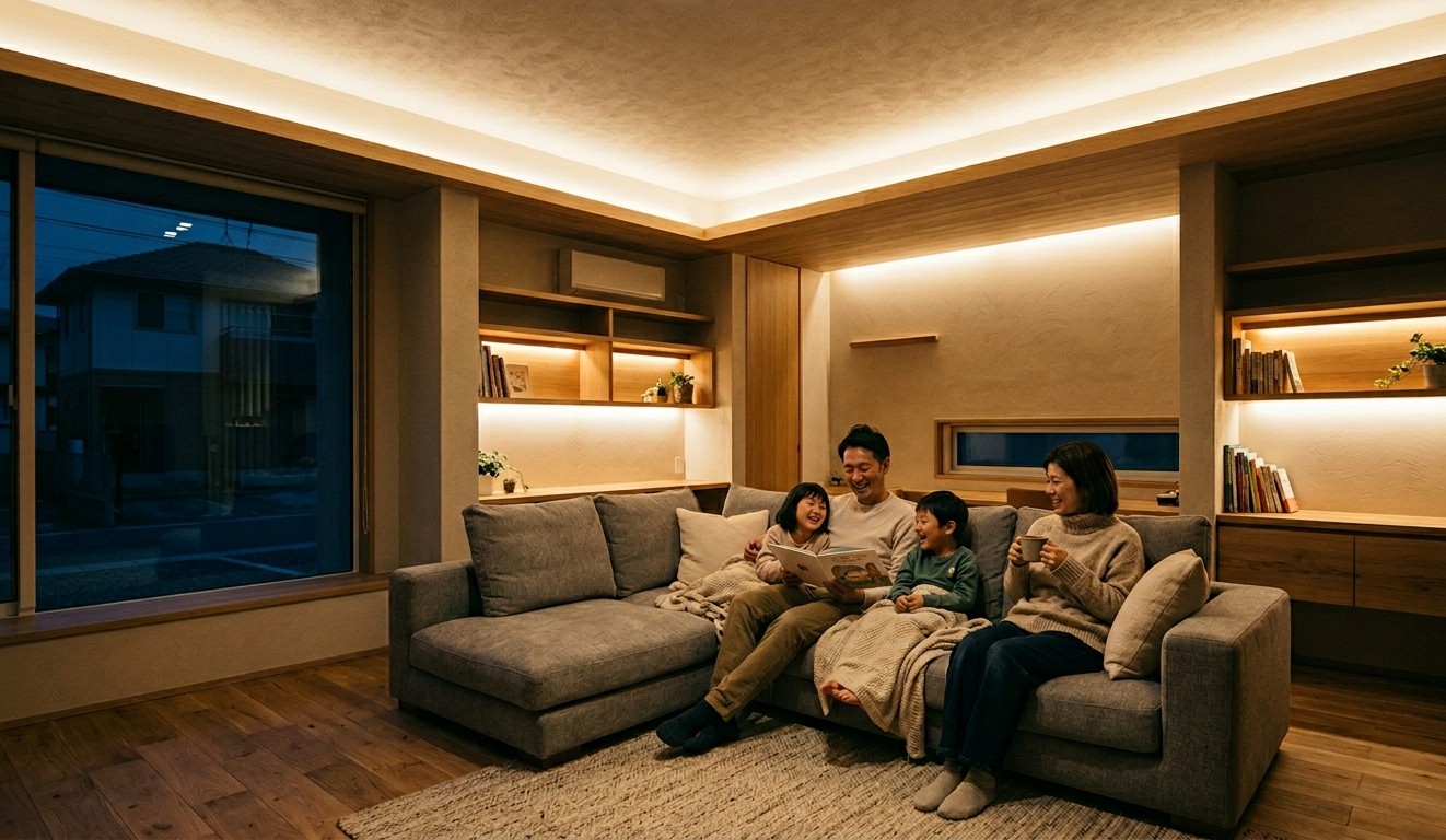 【照明の失敗】ダウンライトで「夜のリビングが眩しい」を防ぐには？