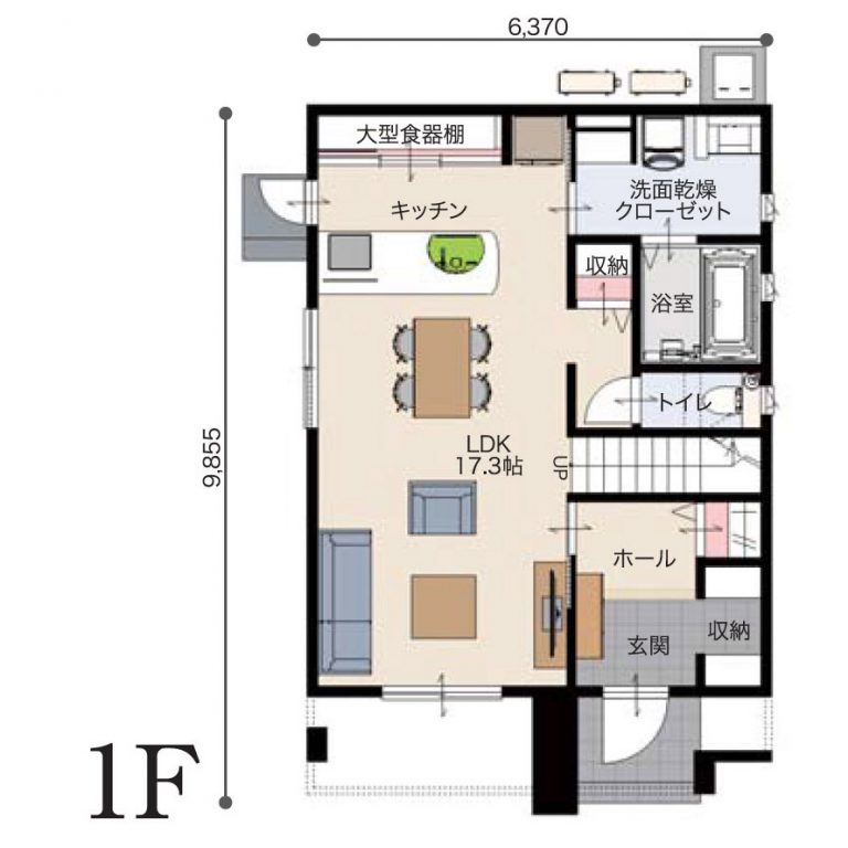 間取り【南玄関 3LDK 34坪】 いえものがたり株式会社｜ジャストオーダー ＜宇都宮市／注文住宅＞