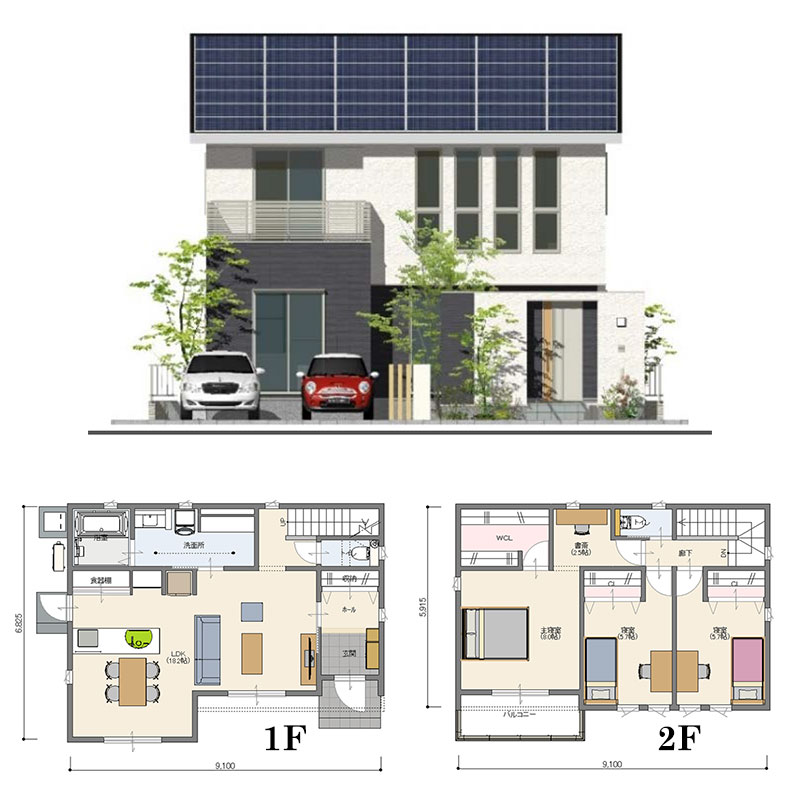 間取り 南玄関 3ldk 33坪 A いえものがたり株式会社 ジャストオーダー 宇都宮市 注文住宅