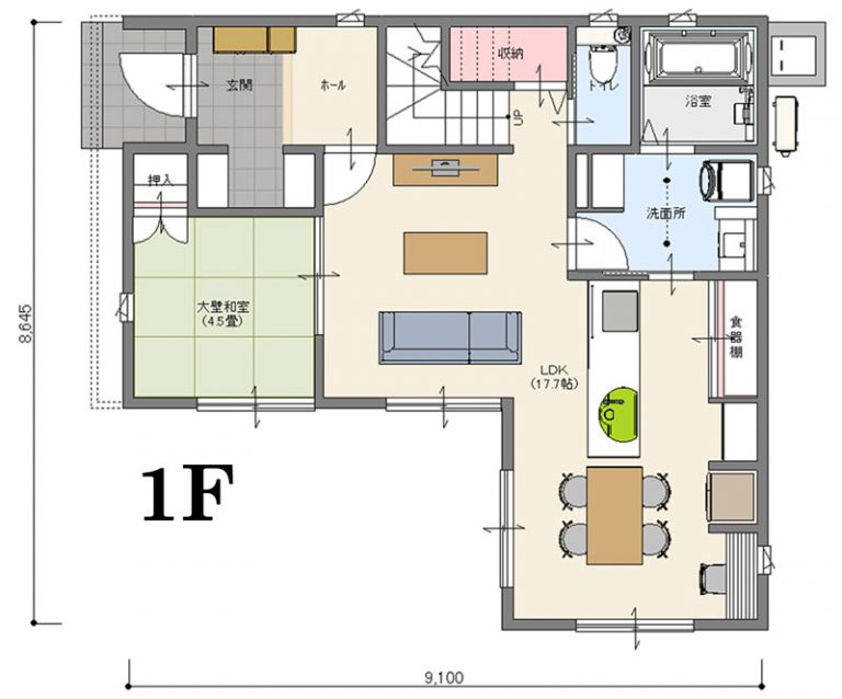 間取り【東西玄関 4LDK 37坪】A いえものがたり株式会社｜ジャストオーダー ＜宇都宮市／注文住宅＞